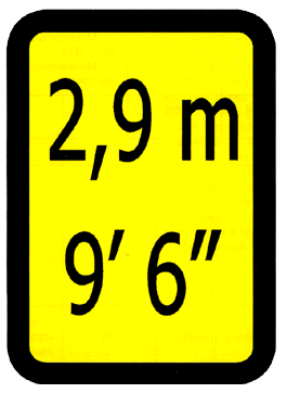 علامت ارتفاع برای کانتینر